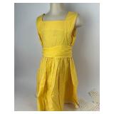 Vintage Clothing Girls Yellow Dress, Red Skirt, and Crocheted Tank Top Garment