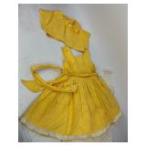 Vintage Clothing Girls Yellow Dress, Red Skirt, and Crocheted Tank Top Garment