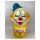 HUGE Clown Head Chalkware Bank
