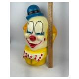 HUGE Clown Head Chalkware Bank