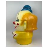 HUGE Clown Head Chalkware Bank