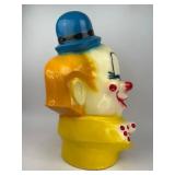 HUGE Clown Head Chalkware Bank