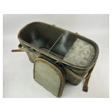 Vintage Hawkeye Refrigerator Picnic Basket