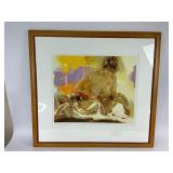 Odalisk in Geel - Artist Christine Comyn Signed Serigraph Print 44/60