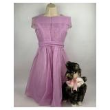 Vintage Clothing Pink Dress with Poodle