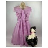 Vintage Clothing Pink Dress with Poodle