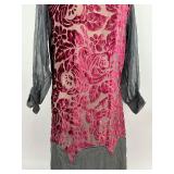 Vintage Clothing Velvet and Silk Sheer Dress Gown