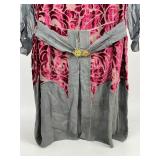 Vintage Clothing Velvet and Silk Sheer Dress Gown