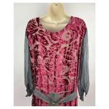 Vintage Clothing Velvet and Silk Sheer Dress Gown