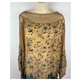 Vintage Clothing Velvet and Silk Sheer Dress Gown