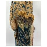 Vintage Clothing Velvet and Silk Sheer Dress Gown