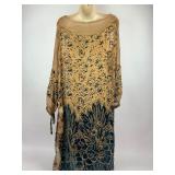Vintage Clothing Velvet and Silk Sheer Dress Gown