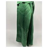 Vintage Clothing Green Silk Satin Dress Gown