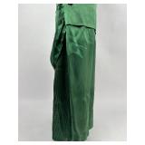 Vintage Clothing Green Silk Satin Dress Gown