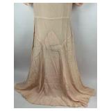 Vintage Clothing Silk Dress Gown with Puffed Sleeves