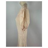 Vintage Clothing Silk Dress Gown with Puffed Sleeves