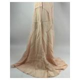 Vintage Clothing Silk Dress Gown with Puffed Sleeves