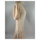 Vintage Clothing Silk Dress Gown with Puffed Sleeves