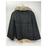 Vintage Astrakin Lepshire Faux Lamb Coat with Mink Fur Collar