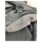 Vintage Clothing Black Wool Coat with Fur Collar and Cuffs