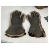 Vintage Fur Hat and Gloves