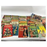 Vintage Dell Comic Book Lot - Walt Disney, Tarzan, Rocky & Friends, Rin Tin Tin, Beetle Bailey, Popeye, Western TV Shows, Plus Several More