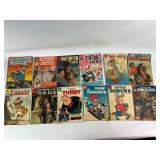 Vintage Dell Comic Book Lot - Walt Disney, Tarzan, Rocky & Friends, Rin Tin Tin, Beetle Bailey, Popeye, Western TV Shows, Plus Several More