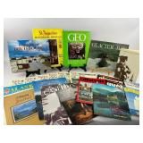 Vintage Travel Books, Early American Life Magazines, Ephemera - Nat Geo, Alaska, Canada, Glacier Bay, Fort of Louisbourg