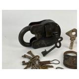 Padlock & Skeleton Key Lot
