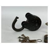 Padlock & Skeleton Key Lot