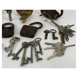 Padlock & Skeleton Key Lot