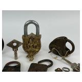 Padlock & Skeleton Key Lot