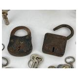 Padlock & Skeleton Key Lot