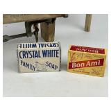 Antique Anchor Brand Clothes Wringer with Washboard and Soap