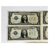 Five Funnyback Silver Certificate Dollar Bill Currency Money - Four 1928 & One 1934