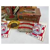 Vintage Tobacco Lot - Tins, Pipes, Pouches, Ashtray