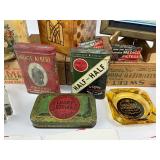 Vintage Tobacco Lot - Tins, Pipes, Pouches, Ashtray
