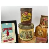 Vintage Tobacco Lot - Tins, Pipes, Pouches, Ashtray