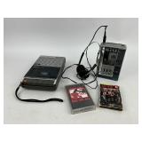GE Personal Cassette Player with Metallica & Skid Row Tapes, Plus Panasonic Tape Recorder- Both work