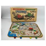 Technofix Windup Toy Car Track with 3 cars, Plus Marx Mechanical Crossover Speedway - Read Discription
