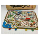 Technofix Windup Toy Car Track with 3 cars, Plus Marx Mechanical Crossover Speedway - Read Discription