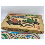 Technofix Windup Toy Car Track with 3 cars, Plus Marx Mechanical Crossover Speedway - Read Discription