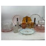 Vintage Glass Lot - Pink Depression, Carnival, Crystal
