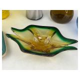 Vintage Glass Lot - Vase, Bowl, Pitcher, Blown Glass