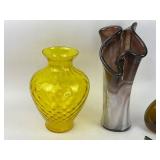 Vintage Glass Lot - Vase, Bowl, Pitcher, Blown Glass