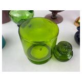 Vintage Glass Lot - Vase, Bowl, Pitcher, Canister, Blown Glass