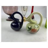 Vintage Glass Lot - Vase, Bowl, Pitcher, Canister, Blown Glass