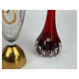 Vintage Glass Lot - Vase, Bowl, Pitcher, Canister, Blown Glass