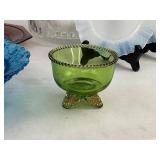 Vintage Glass Lot - Anchor Hocking Hobnail, Tiered Plate Stand, Bowl