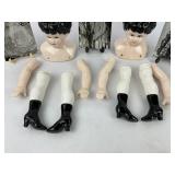 Pair of Vintage Porcelain Doll Parts and Postcards